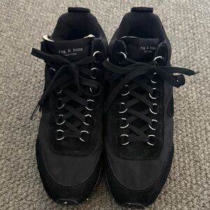 Rag & Bone Womens Black Lace-Up Sneakers